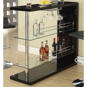 Pacific Landing Bar Unit with 2 Shelves and Wine Holder, , large