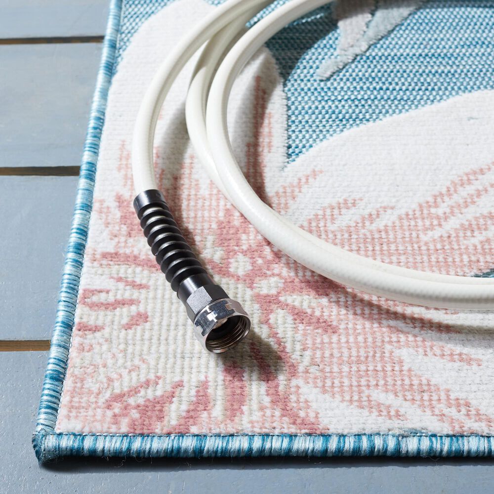 Safavieh Cabana CBN454J 9&#39; x 12&#39; Aqua and Rust Indoor/Outdoor Area Performance Rug, , large