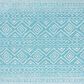 Safavieh Tulum TUL267K 9" x 12" Turquoise and Ivory Area Rug, , large
