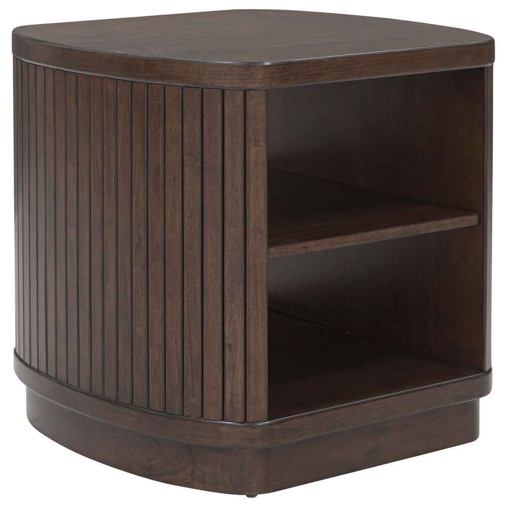 Ashley Korestone End Table in Dark Brown, , large