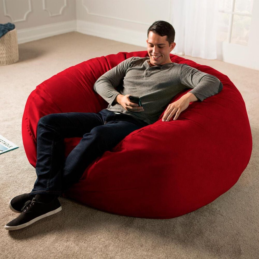 Jaxx 5&#39; Large Bean Bag with Removable Cover in Cinnabar, , large