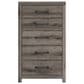 Ashley Graystorm 5-Drawer Chest in Weathered Gray, , large