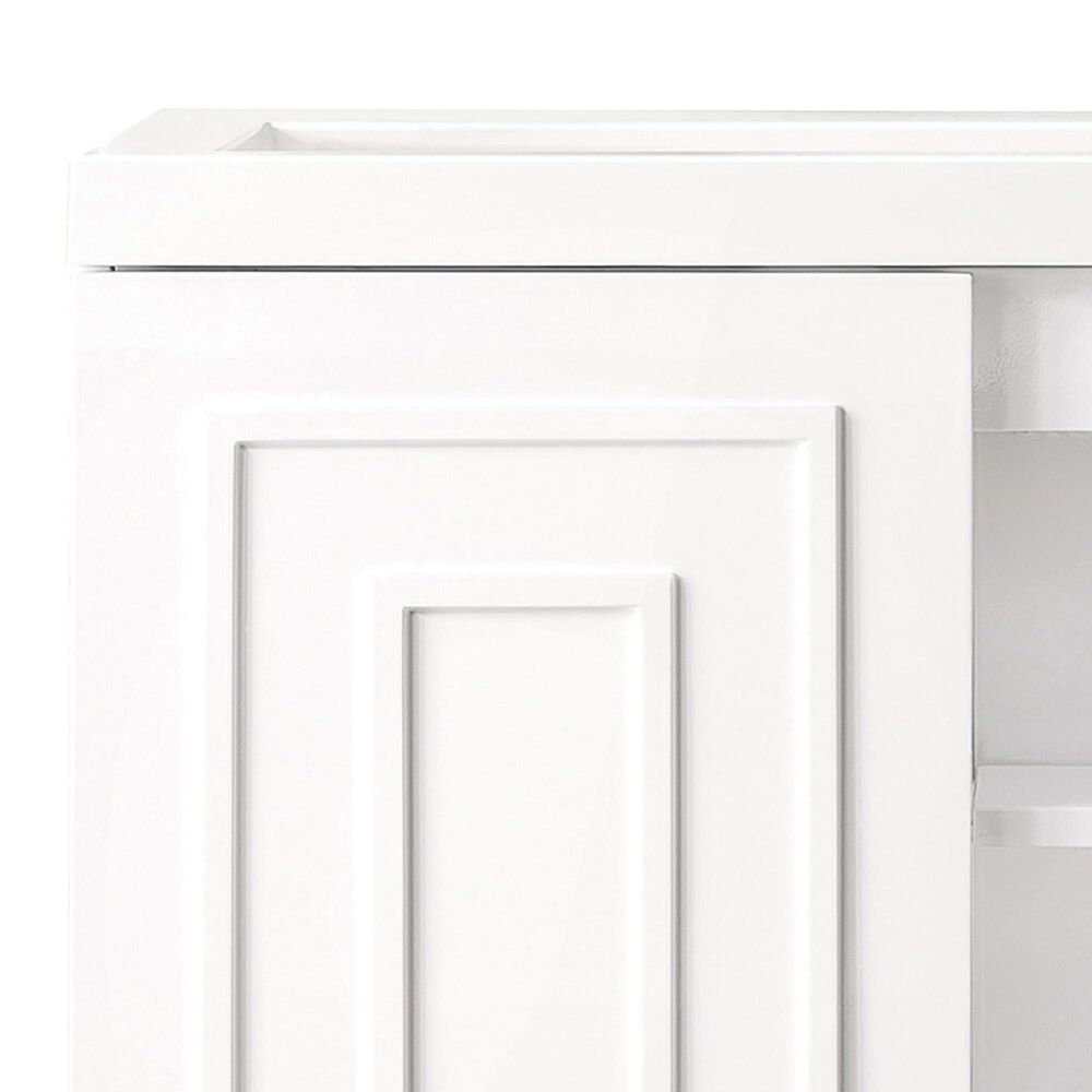 James Martin Vanities Alicante 39.5" Single Bathroom Vanity in Glossy White with 5 cm White Glossy Resin Top and Rectangular Sink, , large