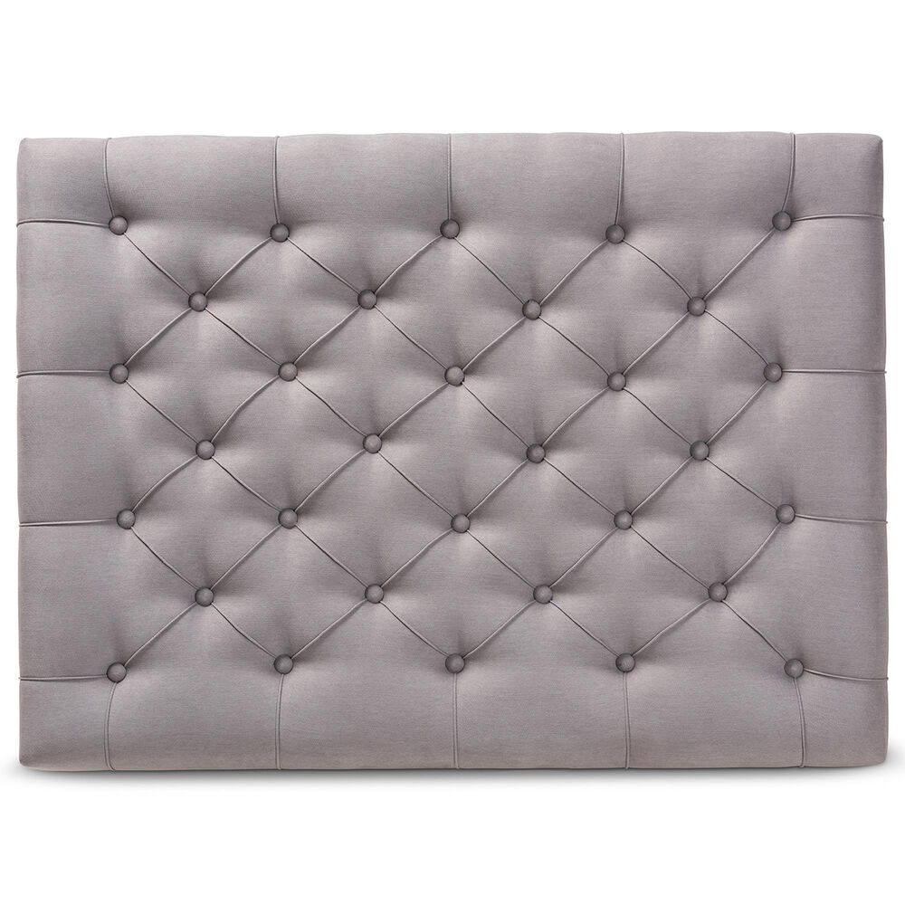 Baxton Studio Lindsey Cocktail Ottoman in Grey, , large