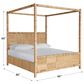 Universal Furniture Weekender Chatham Queen Canopy Bed in Natural, , large