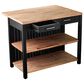 Southern Enterprises Berinsly 3-Piece Expandable Freestanding Kitchen Island Set in Black and Natural, , large