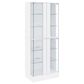 Pacific Landing Cabra Display Case Curio Cabinet in White High Gloss and Clear, , large