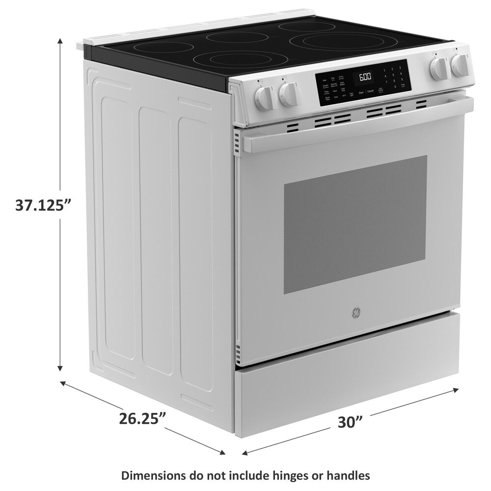 GE Appliances 30&quot; Slide-In Electric Convection Range with No Preheat Air Fry in White, , large