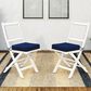 CorLiving Miramar Patio Folding Chair in White/Navy Blue (Set of 2), , large