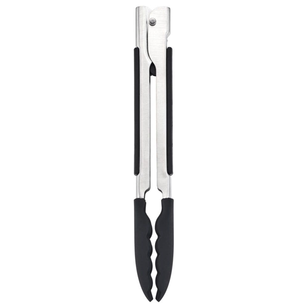 KitchenAid 9" Silicone Slide Lock Tongs in Black, , large