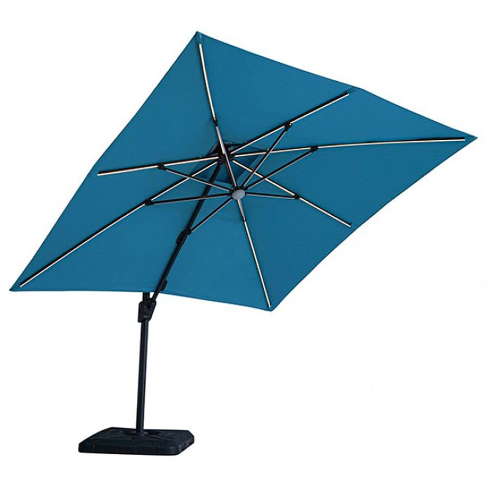 Furniture of America Hina 10&#39; Square Double Top Patio Umbrella without Base in Teal, , large