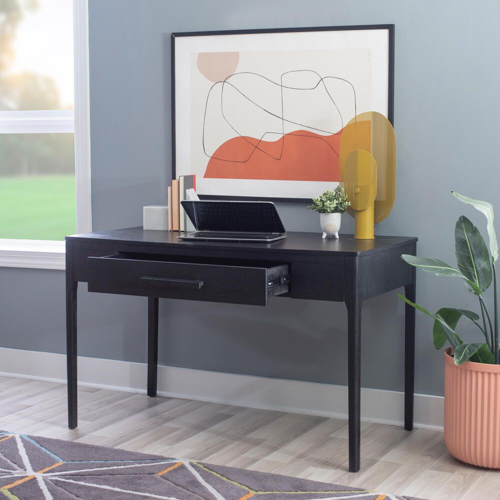 Linon Home Decor Wilcox Writing Desk in Black, , large