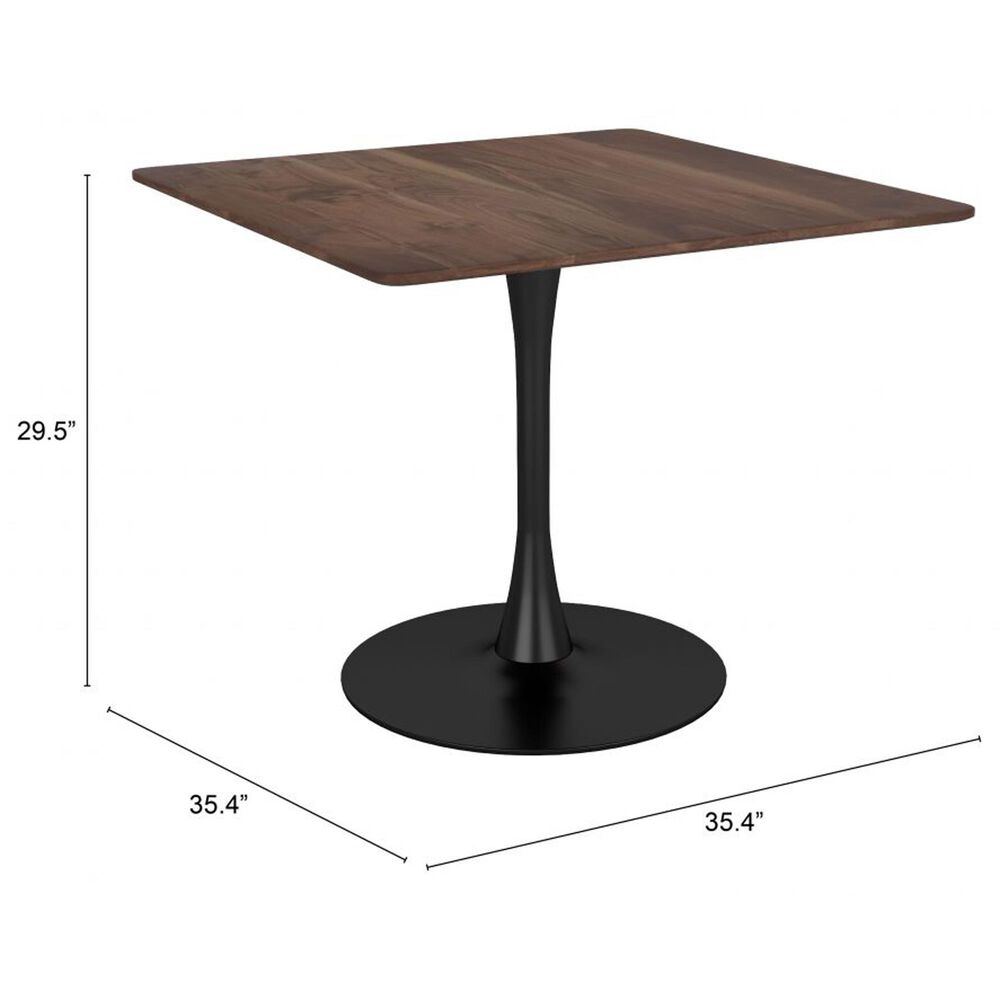 Zuo Modern Molly Dining Table in Brown and Black - Table Only, , large