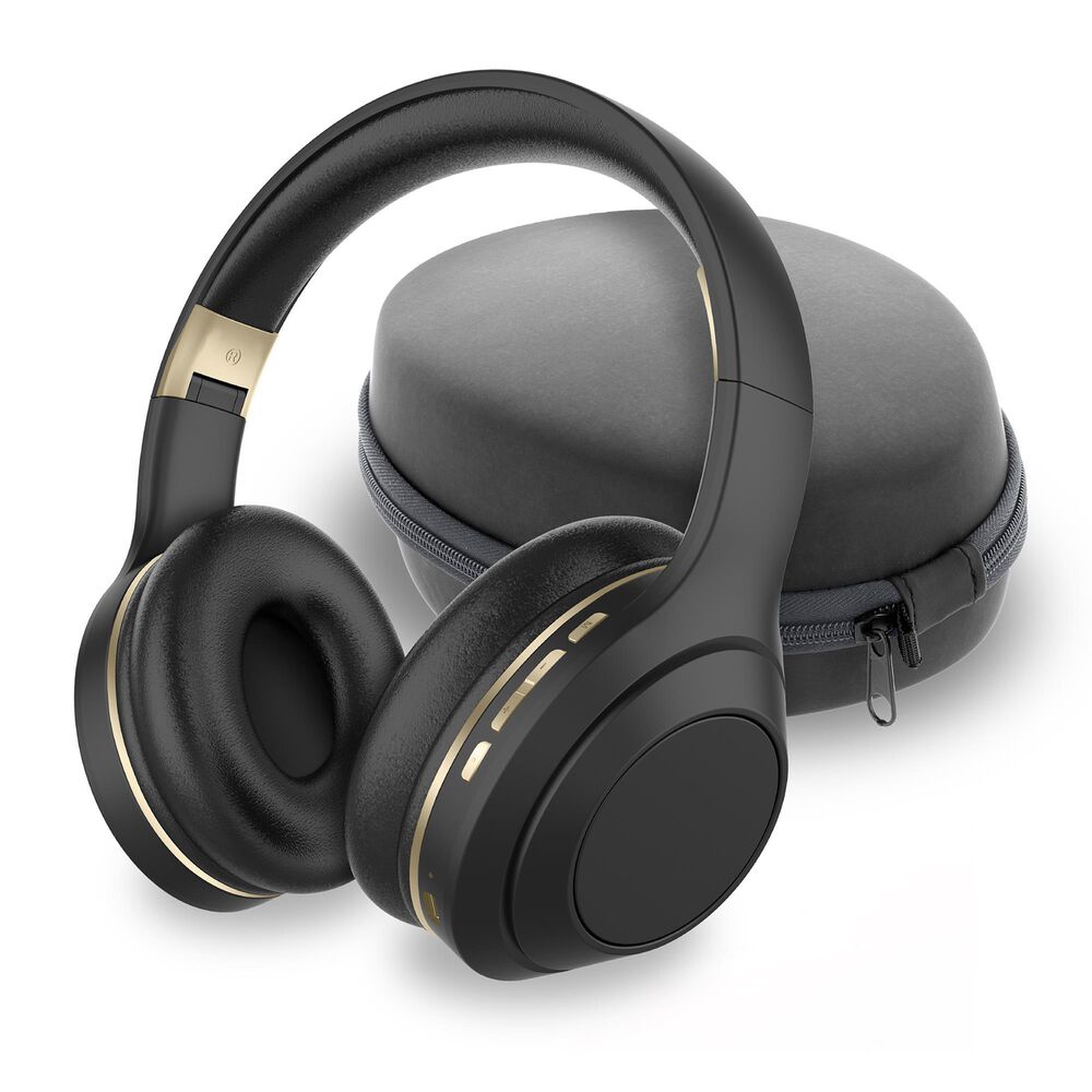 Sentry Active Noise Cancelling Premium Bluetooth Headphones in Black, , large