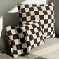 Sunday Citizen Checkerboard 20" Square Throw Pillow in Mocha and Sahara Tan, , large