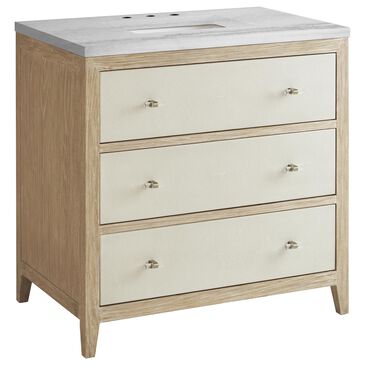 James Martin Vanities Celeste 36" Single Vanity in Sun-washed Oak with Embossed Shagreen and with Single Hole 3 cm Arctic Fall Top & Backsplash, , large