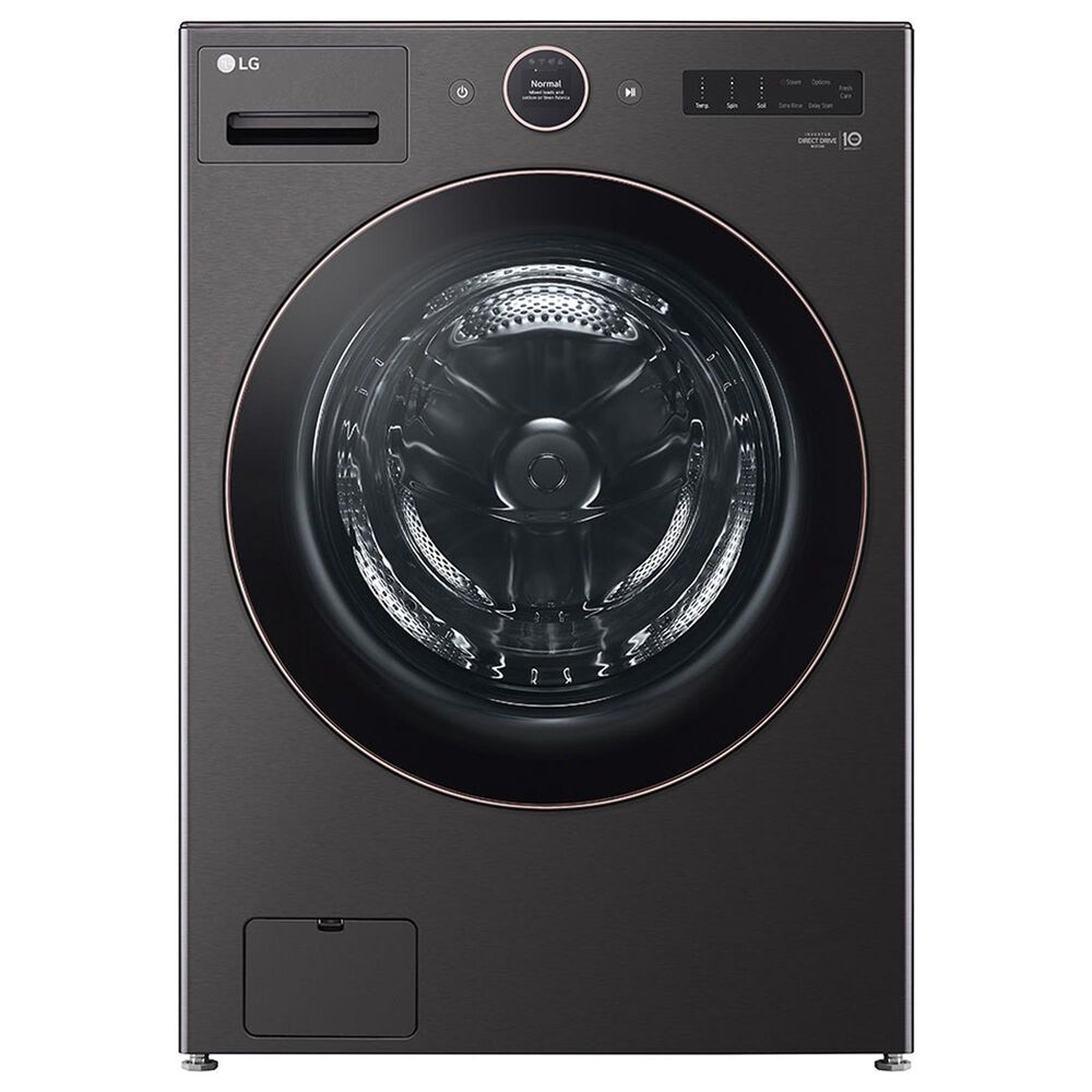 LG 5.0 Cu.Ft. Ultra Large Capacity Front Load Washer with TurboWash360 In Black, , large
