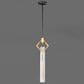 Maxim Lighting Flambeau 1-Light Mini Pendant in Black and Antique Brass, , large