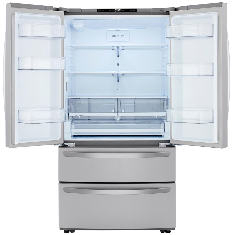 LG 27 Cu. Ft. 4-Door Non-Dispenser French Door Refrigerator in Stainless Steel, , large