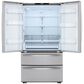 LG 27 Cu. Ft. 4-Door Non-Dispenser French Door Refrigerator in Stainless Steel, , large