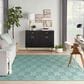 Nourison Versatile 9" x 12" Aqua and Teal Indoor/Outdoor Area Rug, , large