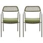 Zuo Modern Rio Outdoor Dining Chair in Green (Set of 2), , large