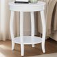 Linon Home Decor Rainbow Round Side Table in White, , large