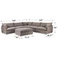 Classic Home Caplan 6-Piece Sectional in Elite Charcoal, , large