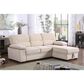 HOMLUX 97.5"W Velvet Sleeper Sectional Sofa with Reversible Storage Chaise, in Beige, , large