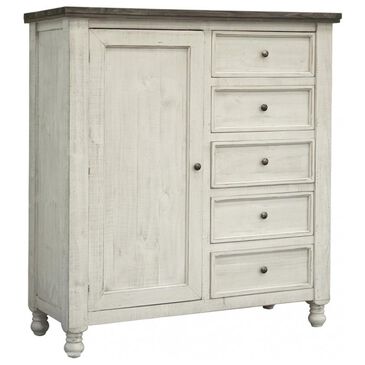 Fallridge Stone 5 Drawer Chest in Eggshell Antiqued, , large