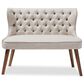 Baxton Studio Scarlett Stationary Loveseat Settee in Light Beige, , large