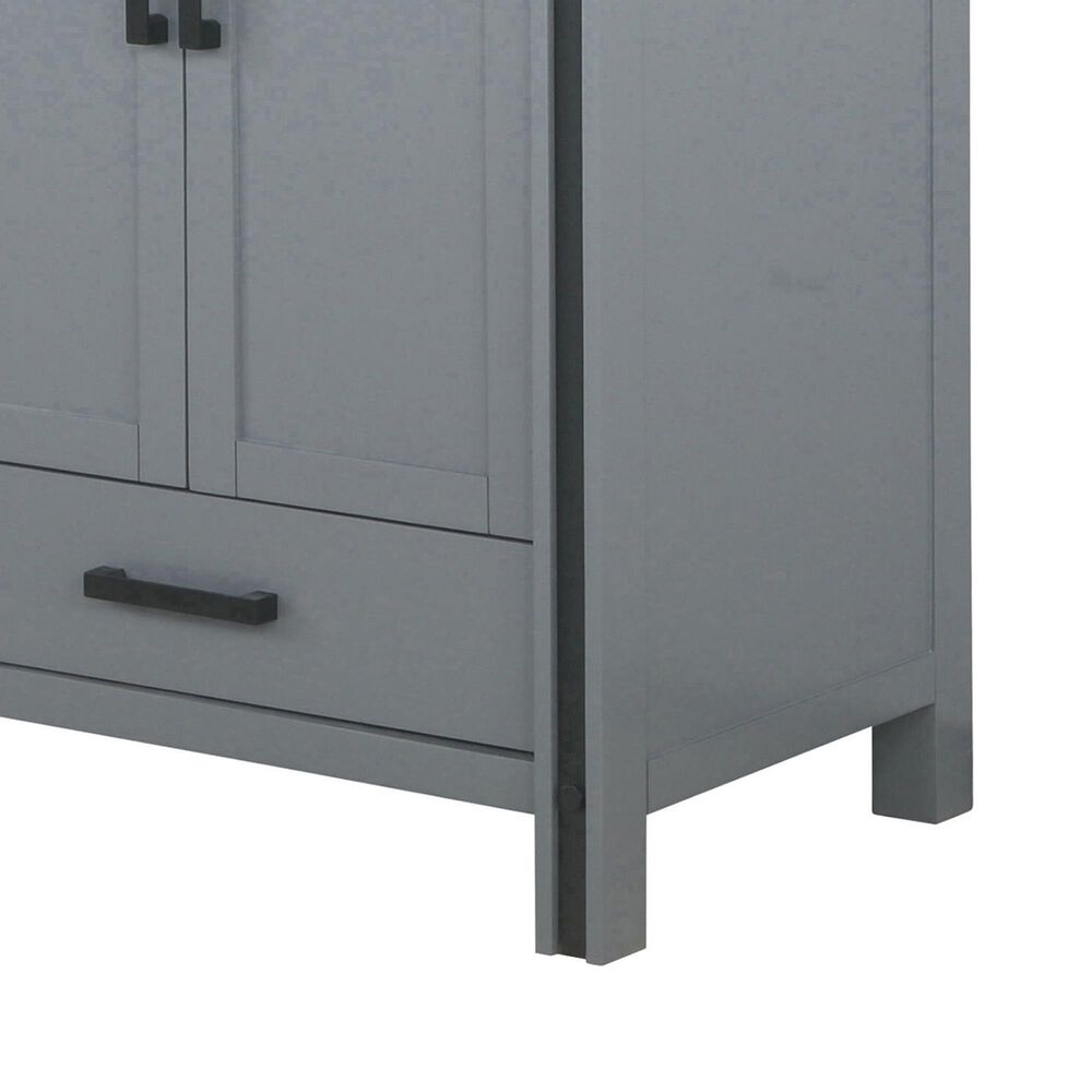 Lexora Home Ziva 30&quot; Single Bathroom Vanity in Dark Grey with 2 cm White Cultured Marble Top and Rectangular Sink, , large