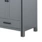 Lexora Home Ziva 30" Single Bathroom Vanity in Dark Grey with 2 cm White Cultured Marble Top and Rectangular Sink, , large