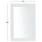 Maple and Jade 36" Wood Rectangular Minimalistic Wall Mirror in Matte White, , large