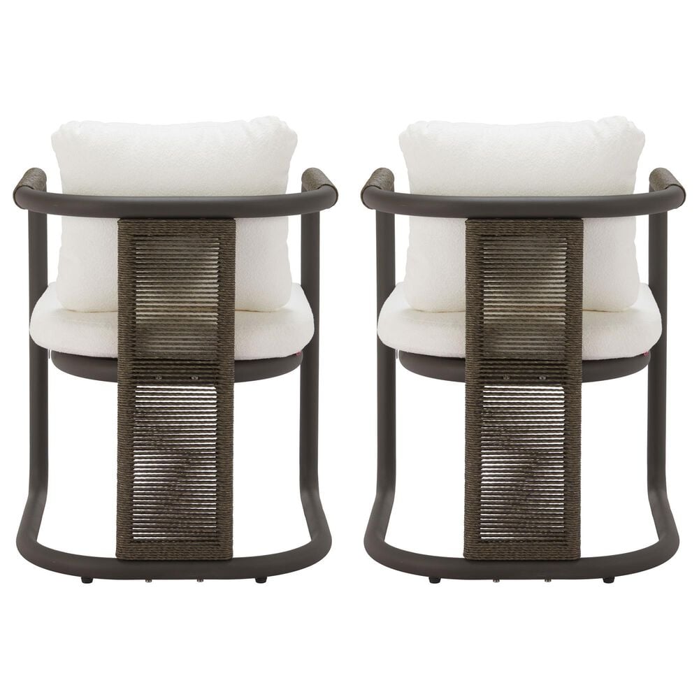Zuo Modern Ciel Outdoor Dining Chair in Ivory (Set of 2), , large