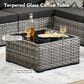 HOMLUX 10-Piece Outdoor Patio Wicker Sectional Furniture Set in Dark Gray, , large