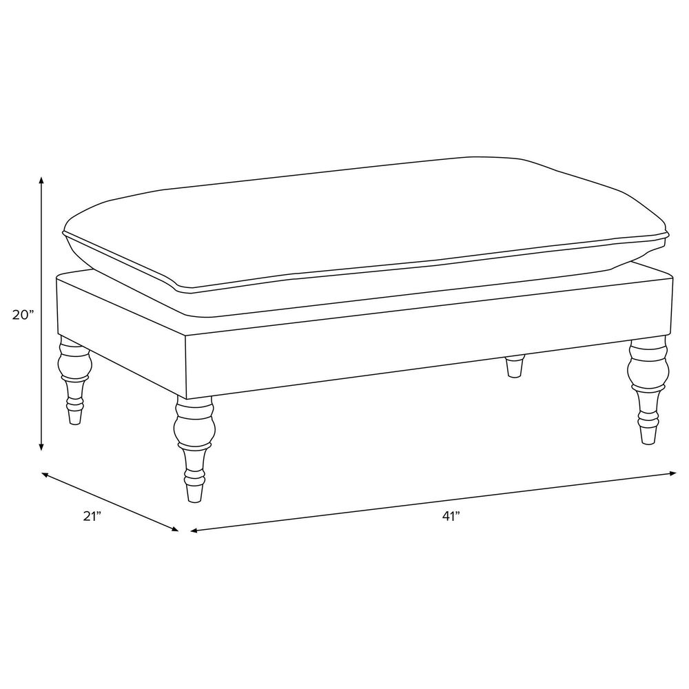 Skyline Furniture Flora Bench with Espresso Legs in Garden Party Shop NFM