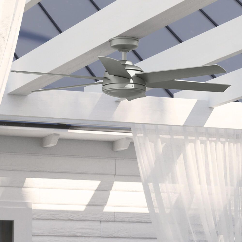 Hunter Jetty 52&quot; Outdoor Ceiling Fan in Matte Silver, , large