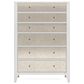 Vantage Mezzanine Queen Upholstered Wingback Bed with Dresser Chest and 2 Nightstands in Dove Gray, , large