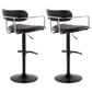 LumiSource Demi Swivel Adjustable Bar Stool with Black Upholstery in Black and Chrome (Set of 2), , large