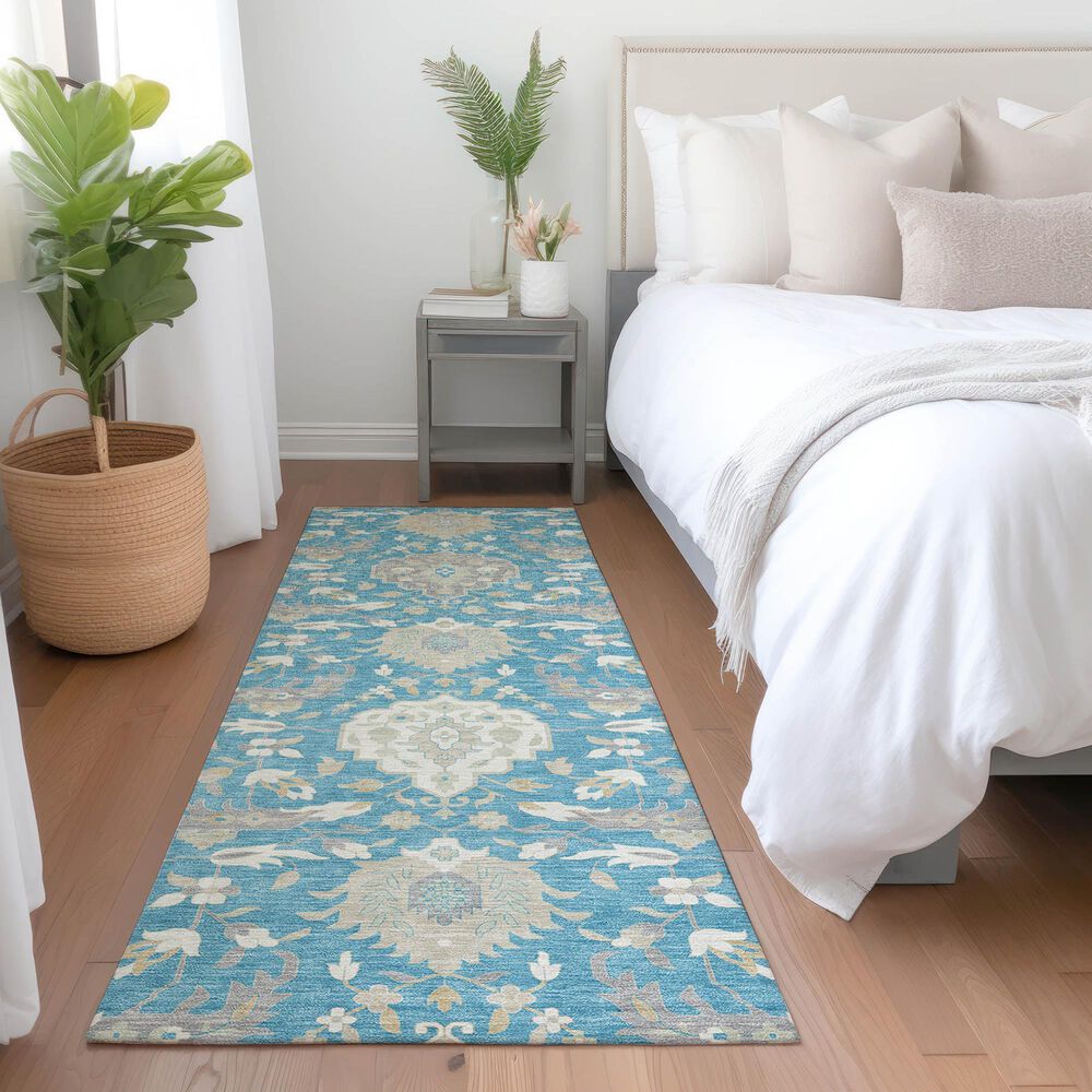 Dalyn Rug Company Tabrook TB4 Blue 2&#39;3&quot; x 7&#39;6&quot; Runner, , large