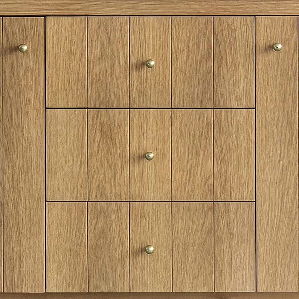 James Martin Vanities Hudson 60&quot; Double Bathroom Vanity in Light Natural Oak with 3 cm Arctic Fall Solid Surface Top and Rectangular Sinks, , large