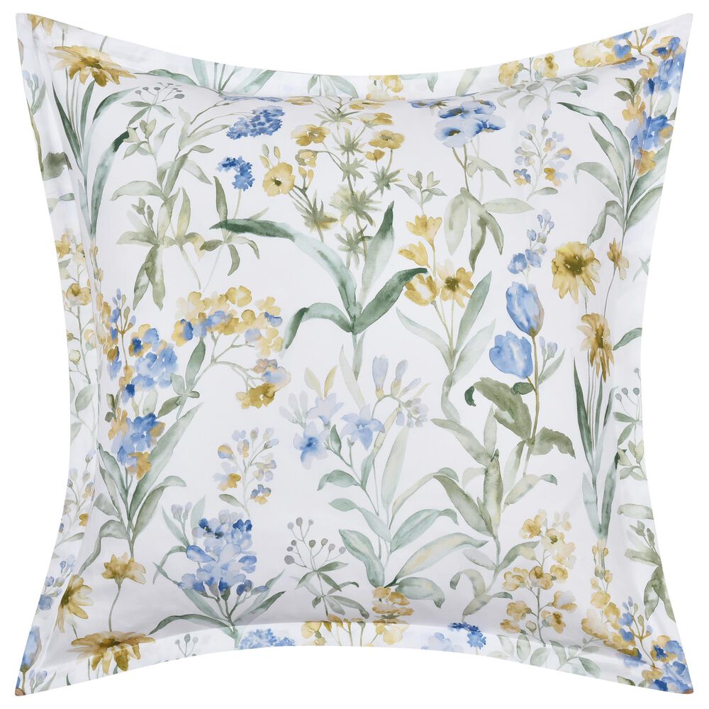 J. Queen New York Tallulah 26" Square Euro Pillow Sham in Blue, , large