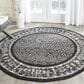 Safavieh Adirondack ADR110A-4R 4" x 4" Black/Silver Round Rug, , large