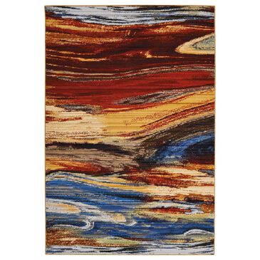 Nourison Chroma CRM04 4" x 6" Lava Flow Area Rug, , large