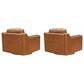 Hydeline Bella Swivel Chair in Cognac Brown (Set of 2), , large