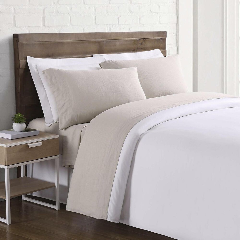 Pem America Brooklyn Loom 4-Piece California King Linen Sheet Set in Natural, , large