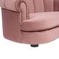 Jennifer Taylor Home Halle 35.5" Rolled-Arm Dog Bed with Channel-Tufted Back in Ash Rose Pink, , large