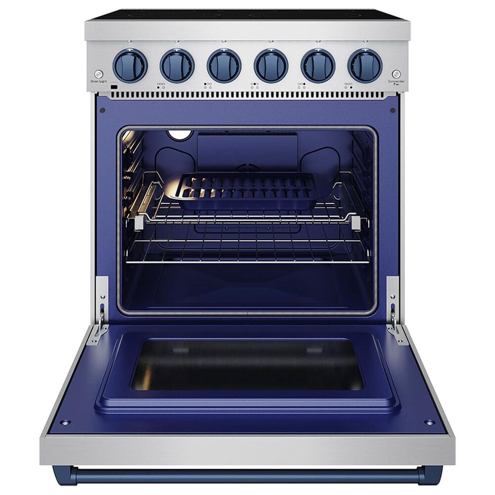 Thor Kitchen Gordon Ramsay 30" Professional Electric Range with Navy Blue Handle Kit in Stainless Steel, , large