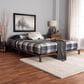 Baxton Studio Alivia King Platform Bed Frame in Walnut Brown, , large